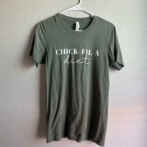 Chick-fil-A Diet Olive Green T-Shirt